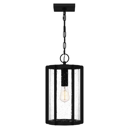 Quoizel Hazel 1-Light Earth Black Outdoor Hanging Lantern HAZ1909EK